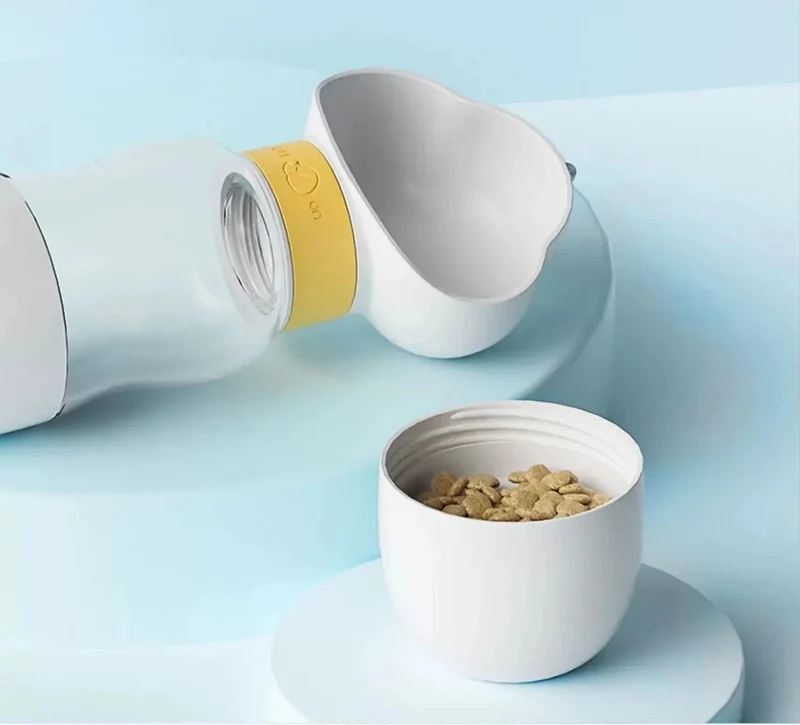 Gourde Avec Compartiment A Croquette Pour Chien Et Chat