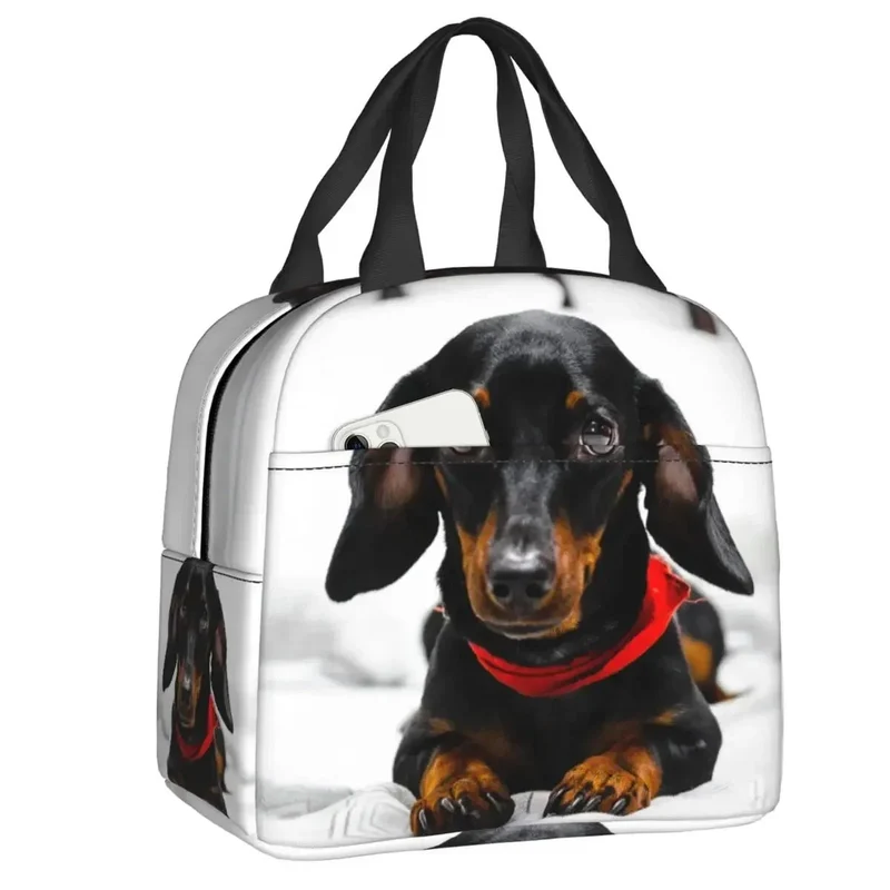 Sac Isotherme Teckel Oscar et Plume - Design Unique