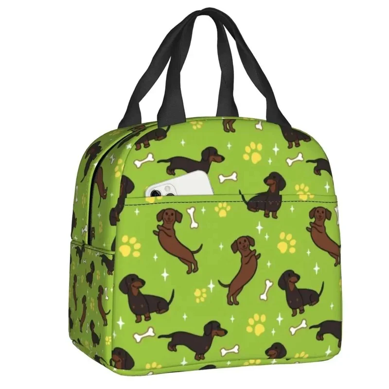 Sac Isotherme Teckel Oscar et Plume - Design Unique