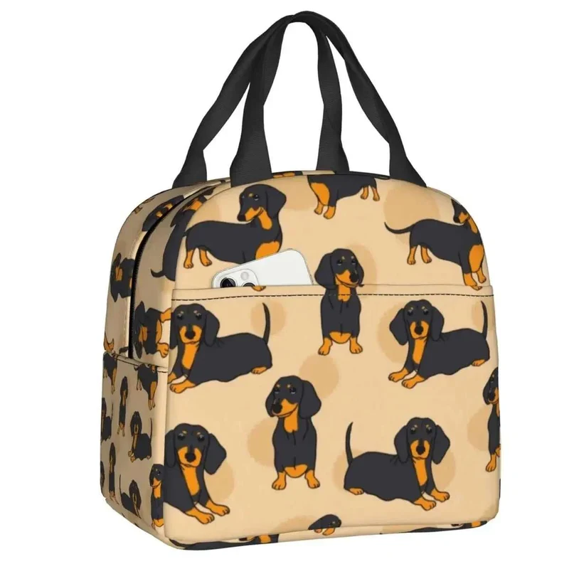 Sac Isotherme Teckel Oscar et Plume - Design Unique