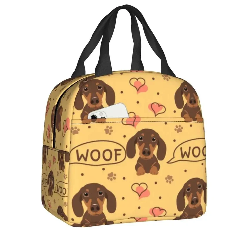 Sac Isotherme Teckel Oscar et Plume - Design Unique