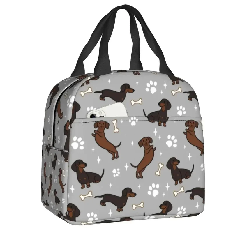 Sac Isotherme Teckel Oscar et Plume - Design Unique