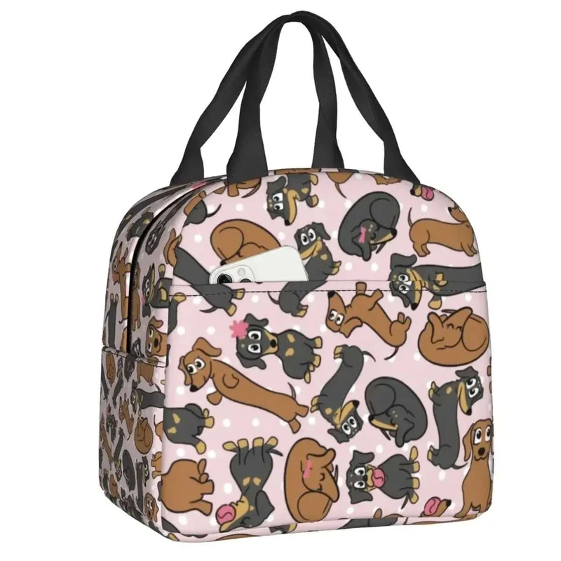 Sac Isotherme Teckel Oscar et Plume - Design Unique