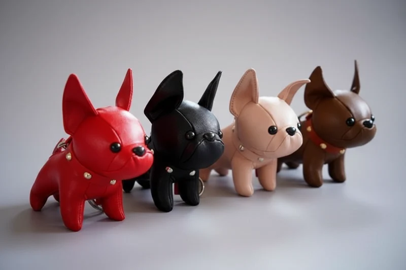 Porte-Clé Bouledogue Design - Accessoire Chic et Résistant