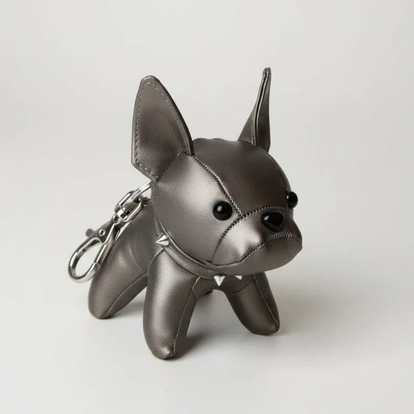 Porte-Clé Bouledogue Design - Accessoire Chic et Résistant