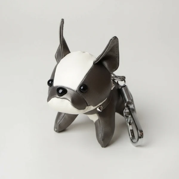 Porte-Clé Bouledogue Design - Accessoire Chic et Résistant