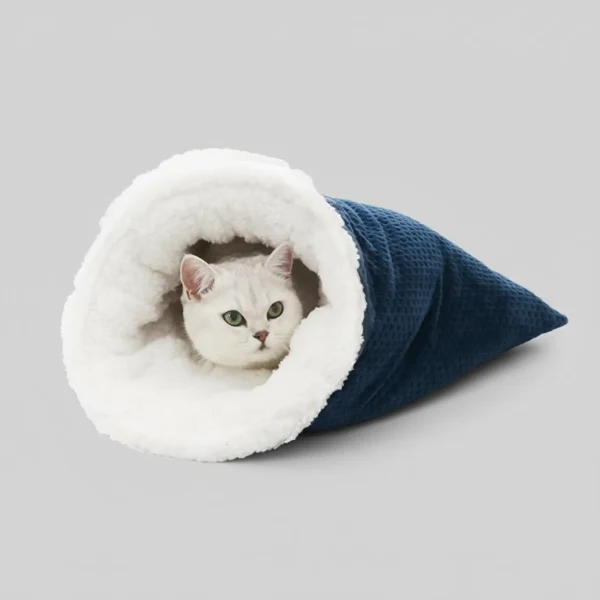 Sac de couchage pour chat - Doux et douillet d'hiver