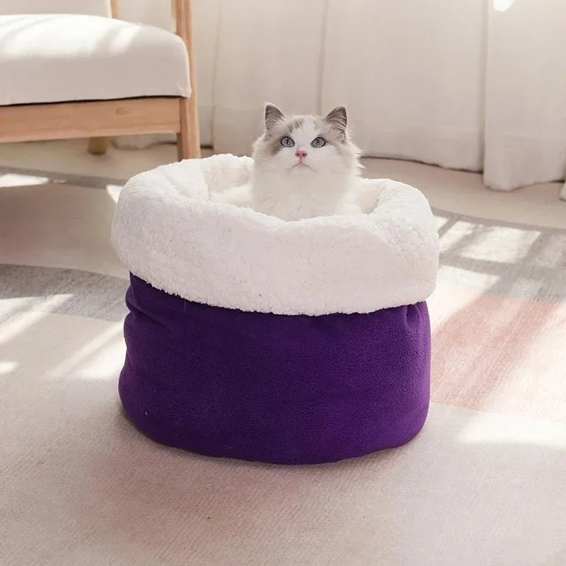 Sac De Couchage Pour Chat Façon Polaire