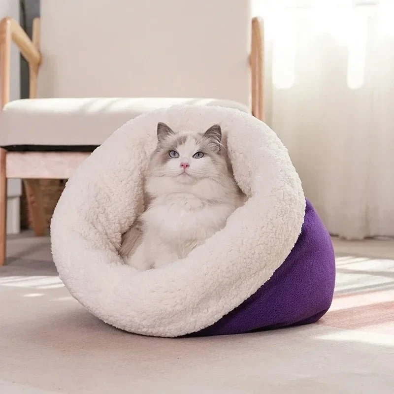 Sac De Couchage Pour Chat Façon Polaire