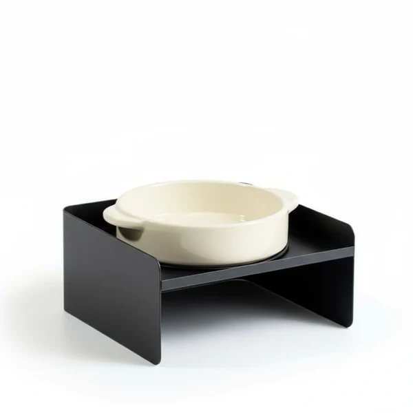 Gamelle Design Avec Support Métallique Pour Chien