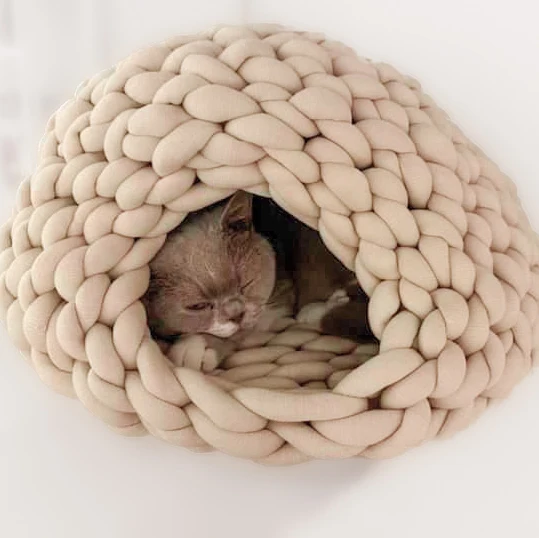 Cocon En Coton Biologique Pour Chat Oscar Et Plume