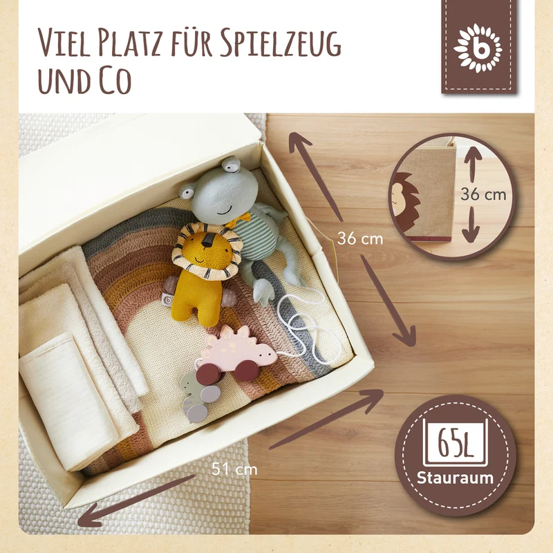 Aufbewahrungsbox Igel Piksi mit Deckel