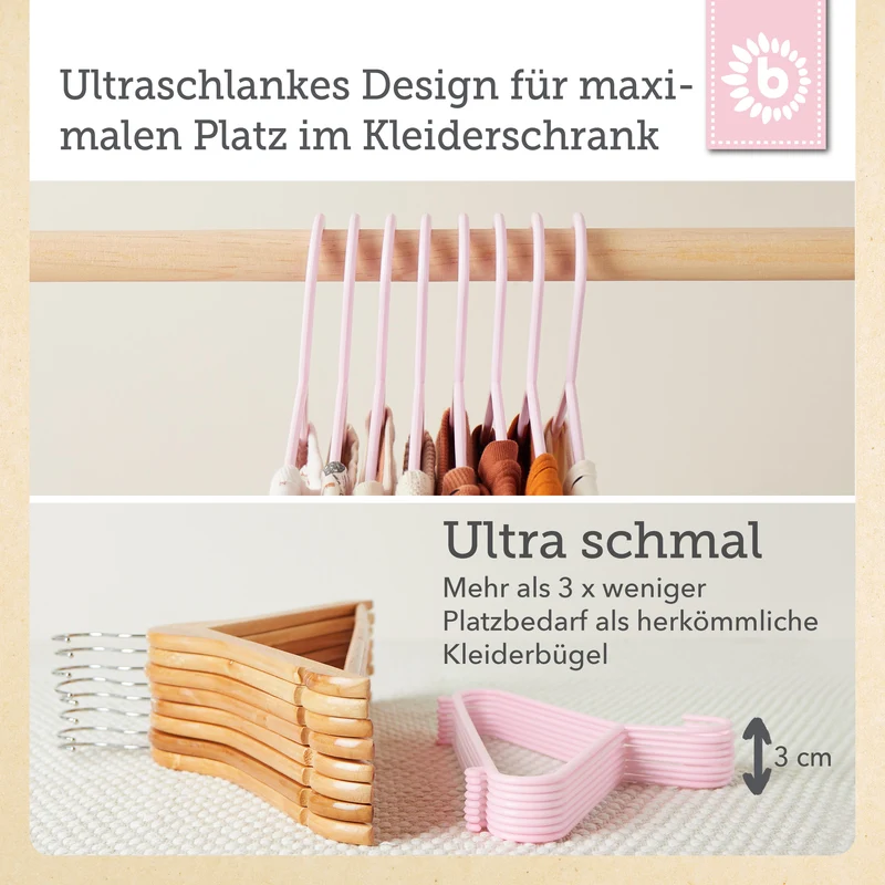 Kleiderbügel 8er Set rose