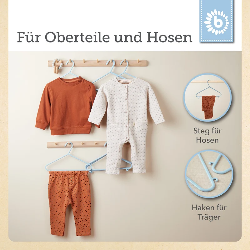 Kleiderbügel 8er Set hazy blue
