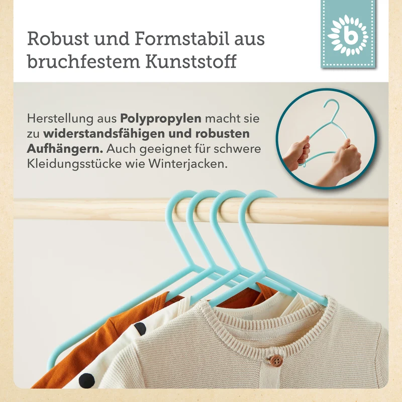 Kleiderbügel 8er Set light teal