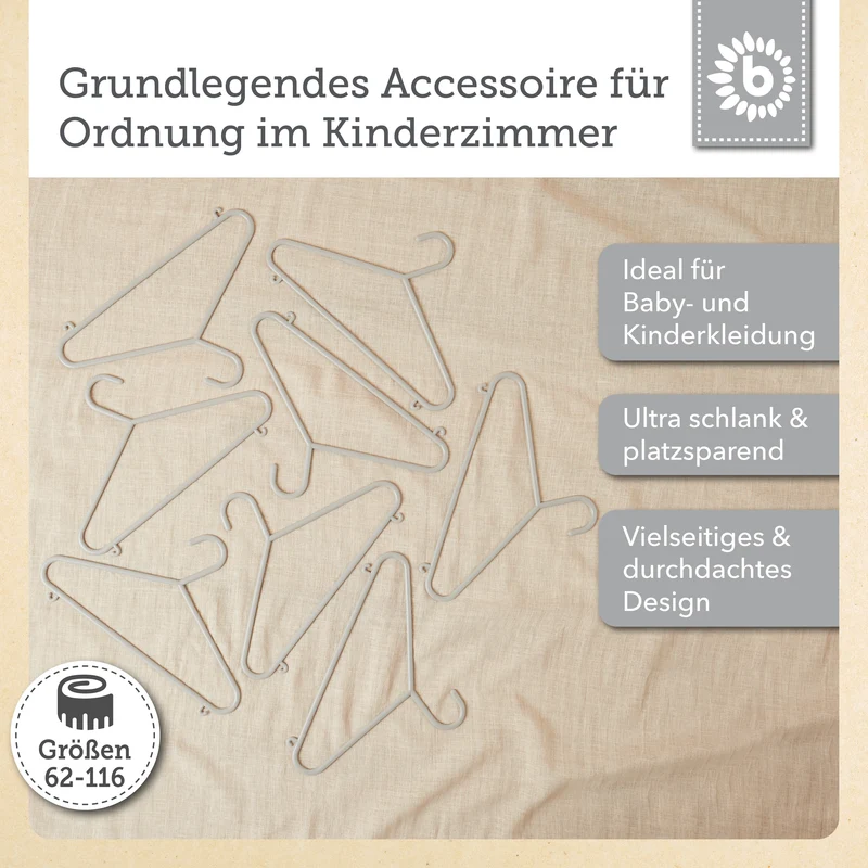 Kleiderbügel 8er Set silver