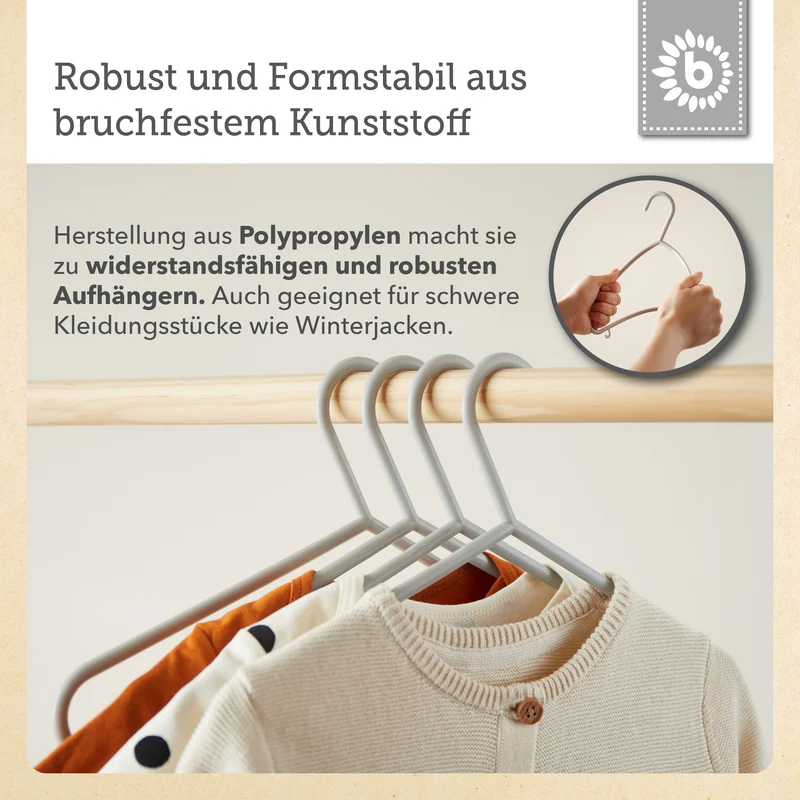 Kleiderbügel 8er Set silver