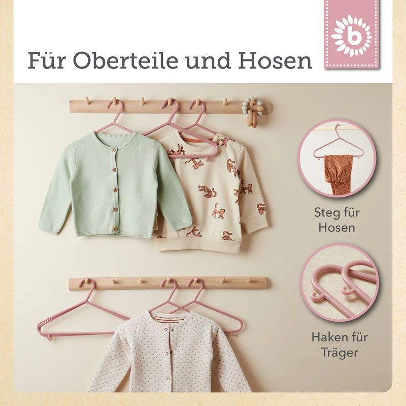 Kleiderbügel 8er Set dreamy rose