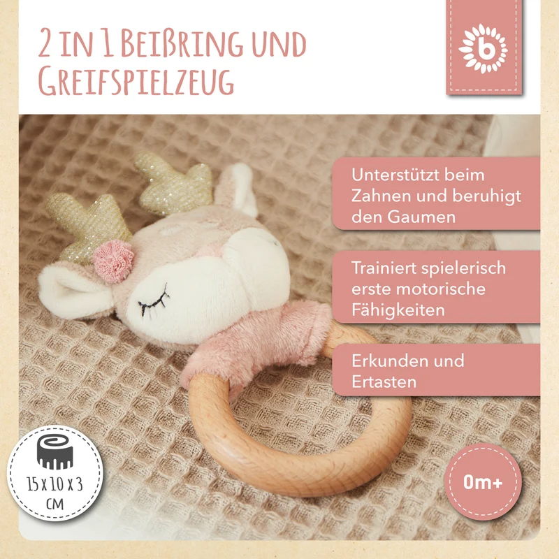 Greifling Reh Ella mit Rassel