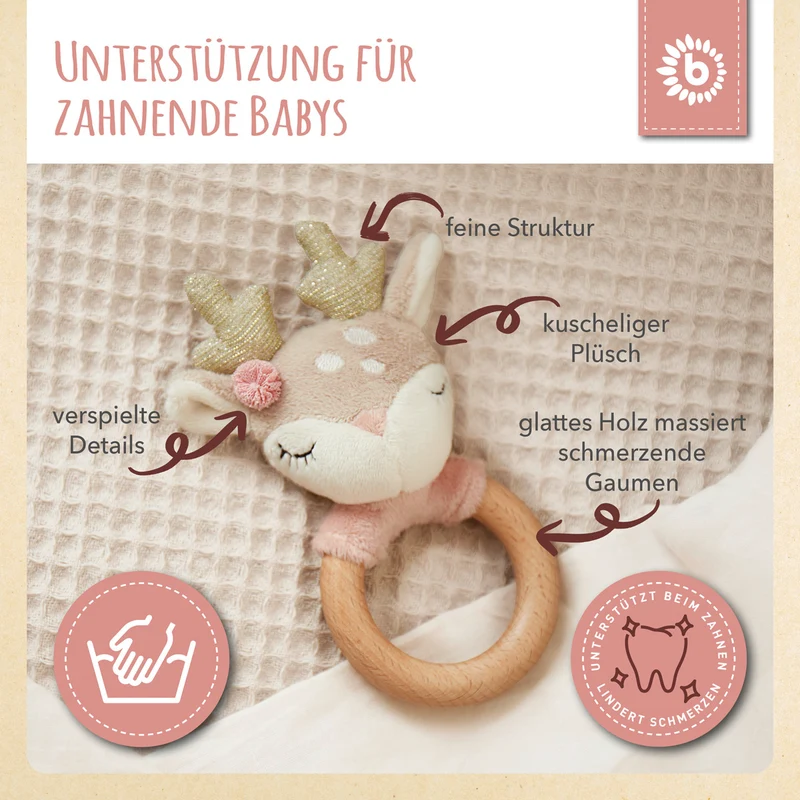 Greifling Reh Ella mit Rassel