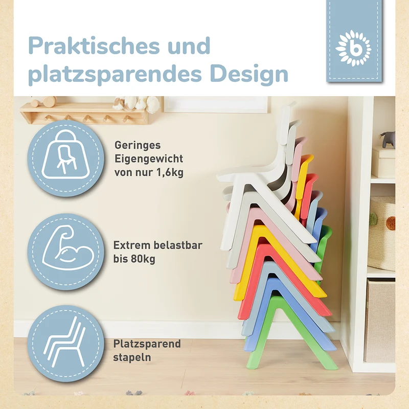 Kinderstuhl hazy blue