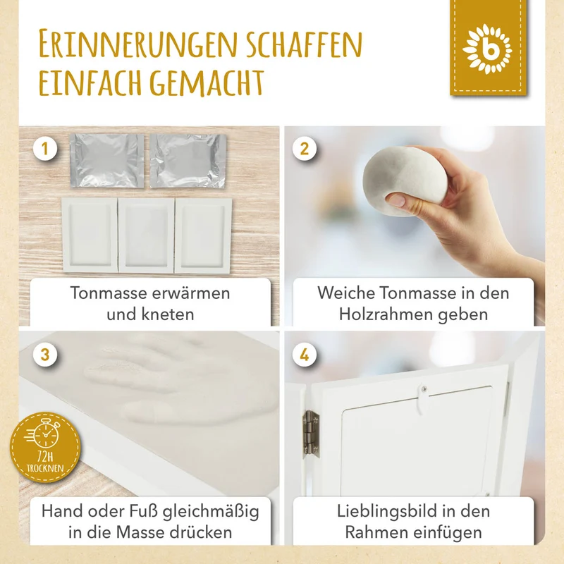 Abdruckset mit Bilderrahmen