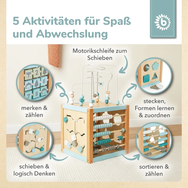 Motorikwürfel Waldtiere XXL FSC®
