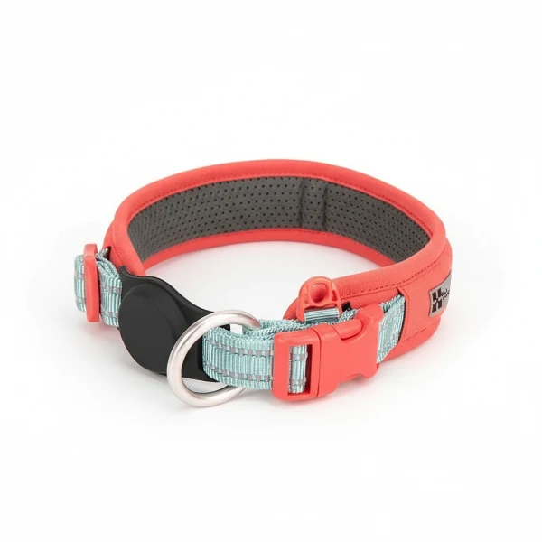 Collier ajustable pour chien avec emplacement AirTag réfléchissant