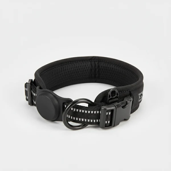 Collier ajustable pour chien avec emplacement AirTag réfléchissant