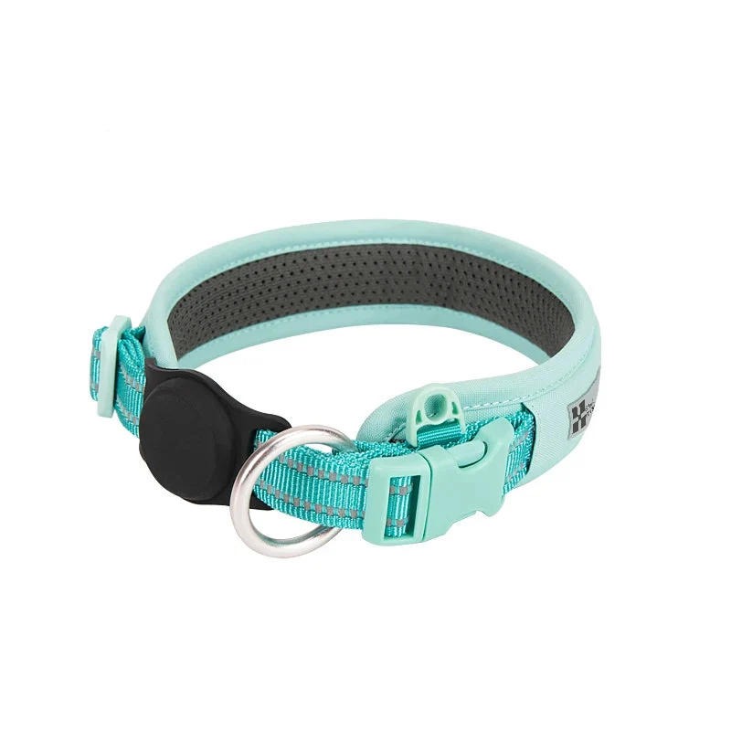 Collier ajustable pour chien avec emplacement AirTag réfléchissant