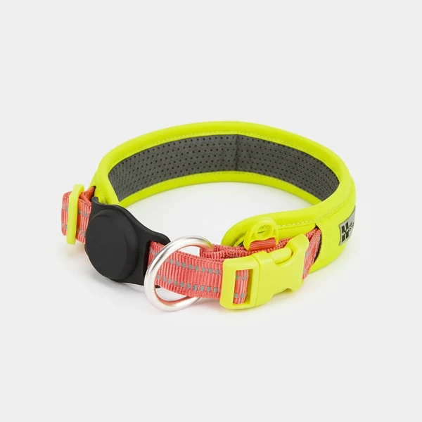 Collier ajustable pour chien avec emplacement AirTag réfléchissant