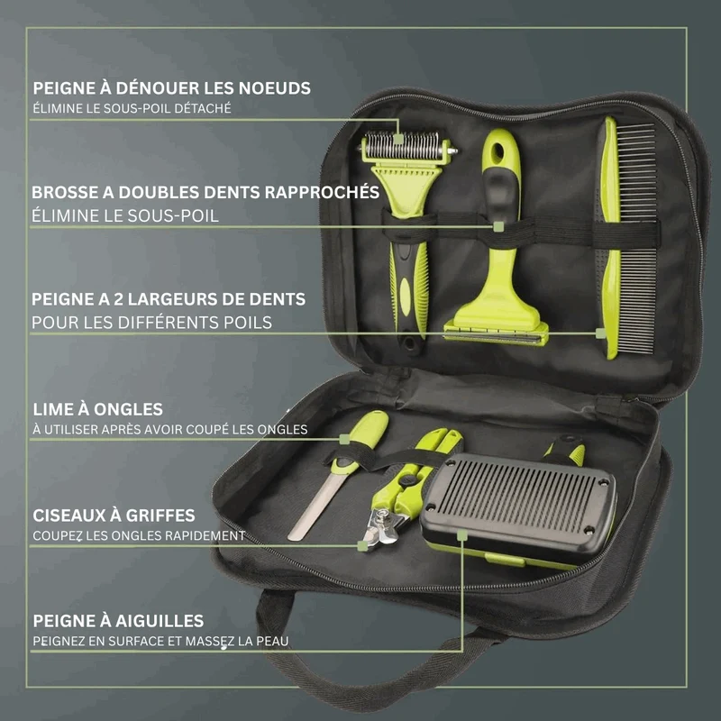Kit de toilettage professionnel pour chien et chat