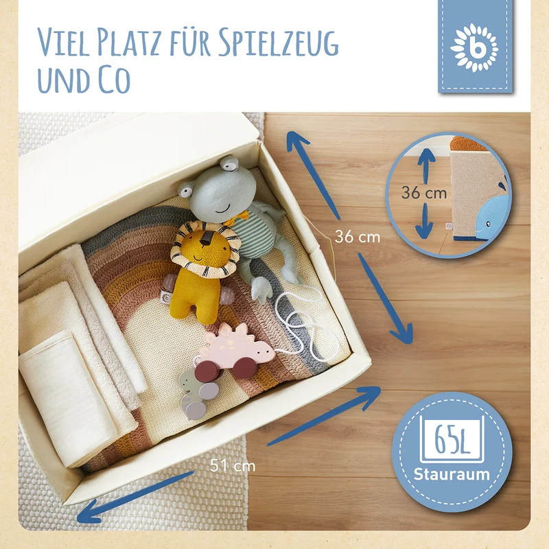Aufbewahrungsbox Wal mit Deckel
