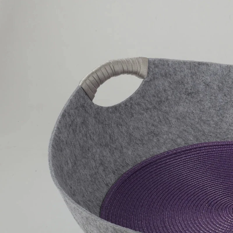 Panier Design En Feutre Lavable Pour Chat