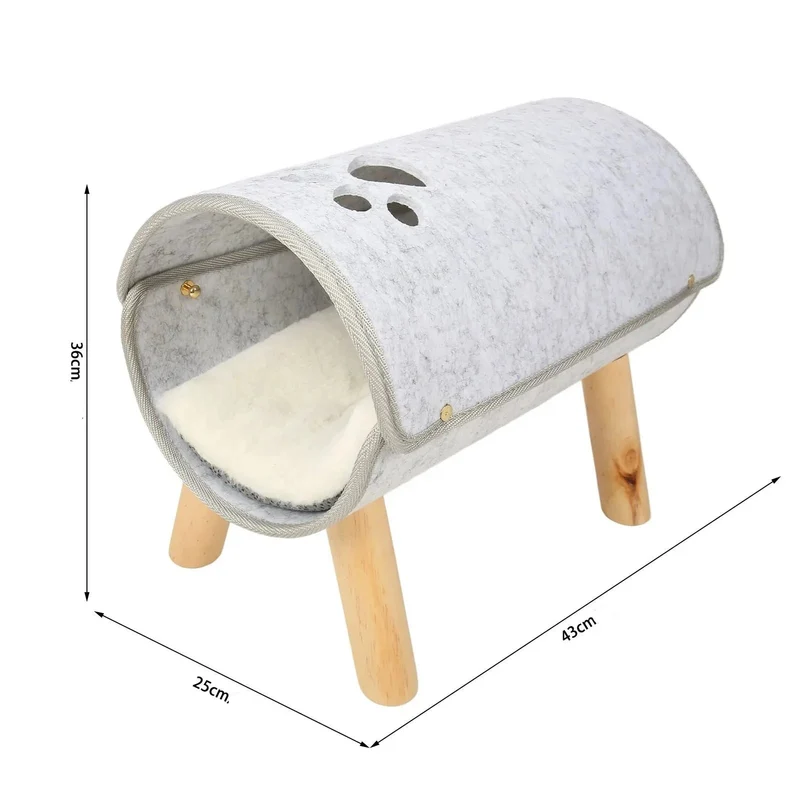 Lit Tunnel Design En Feutre Pour Chat