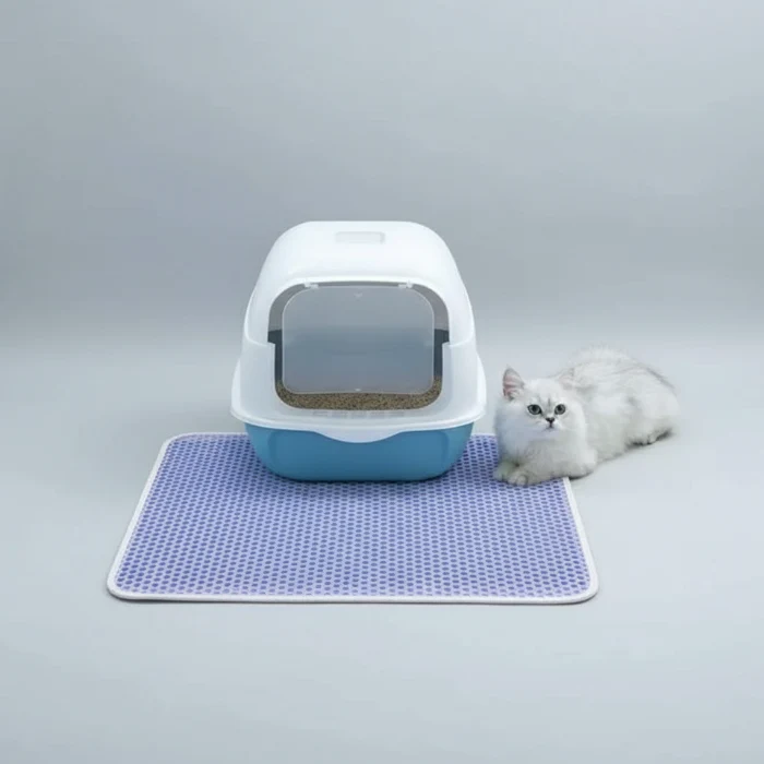 Tapis de litière pour chat - Protection double couche