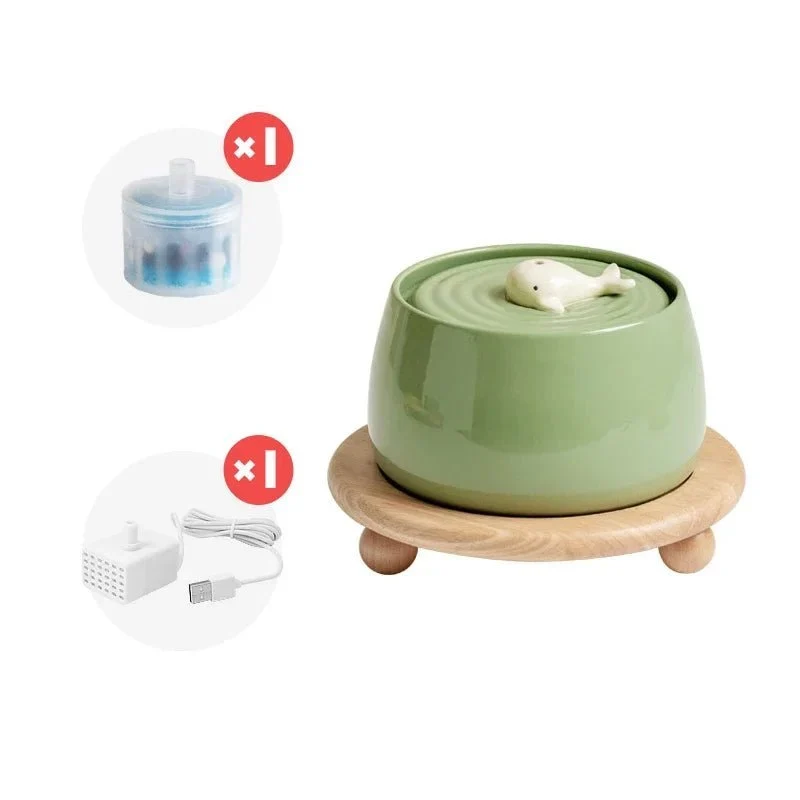 Fontaine A Eau En Céramique Silencieuse Pour Chat