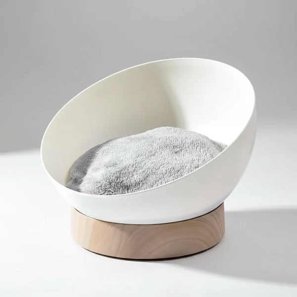 Panier Rond Design Sur Support Bois