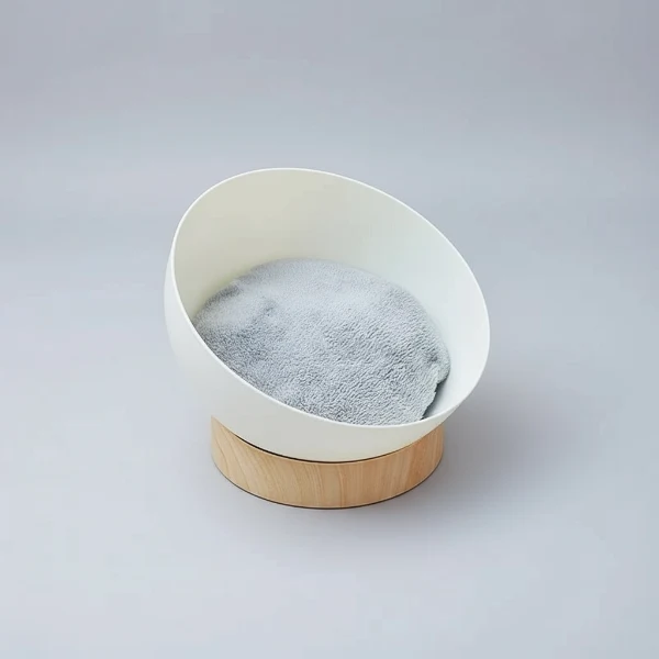 Panier Rond Design Sur Support Bois