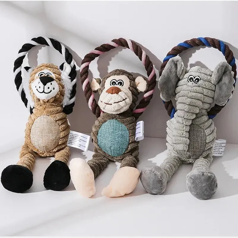 Jouet en peluche avec sifflet pour chien
