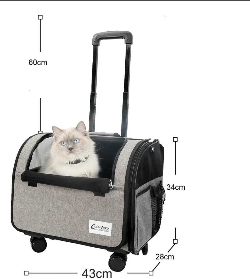 Valise À Roulettes De Voyage Pour Chien Chat