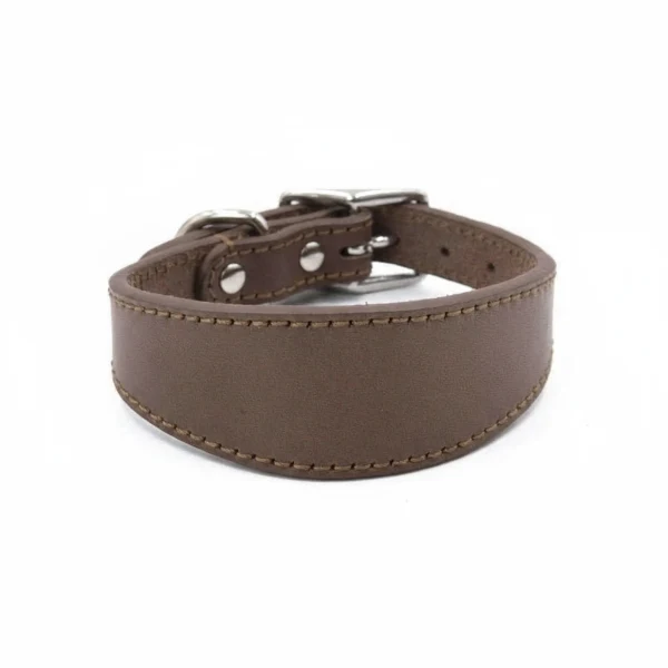 Collier Large En Cuir Véritable Pour Lévrier