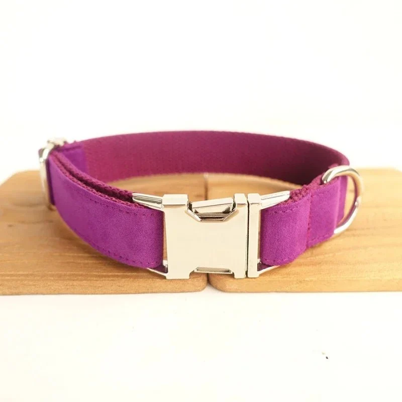 Collier Personnalisable Velours Pour Chien