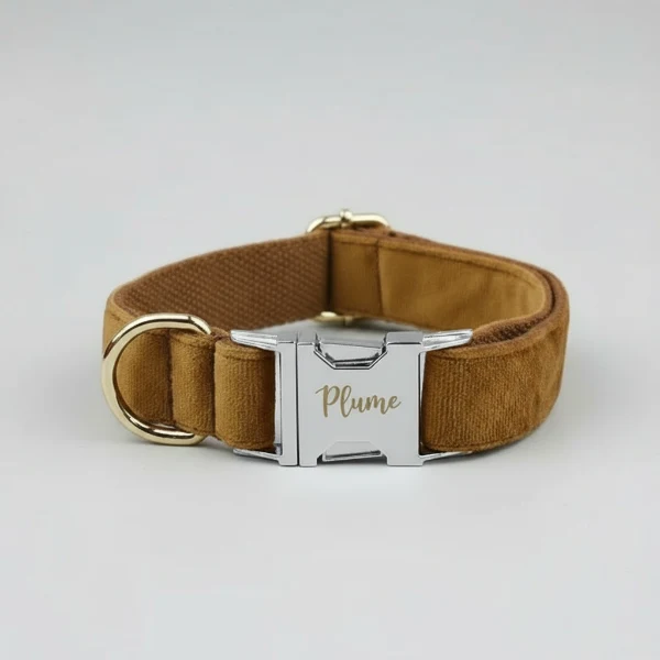 Collier velours chien Oscar et Plume - Élégance et confort