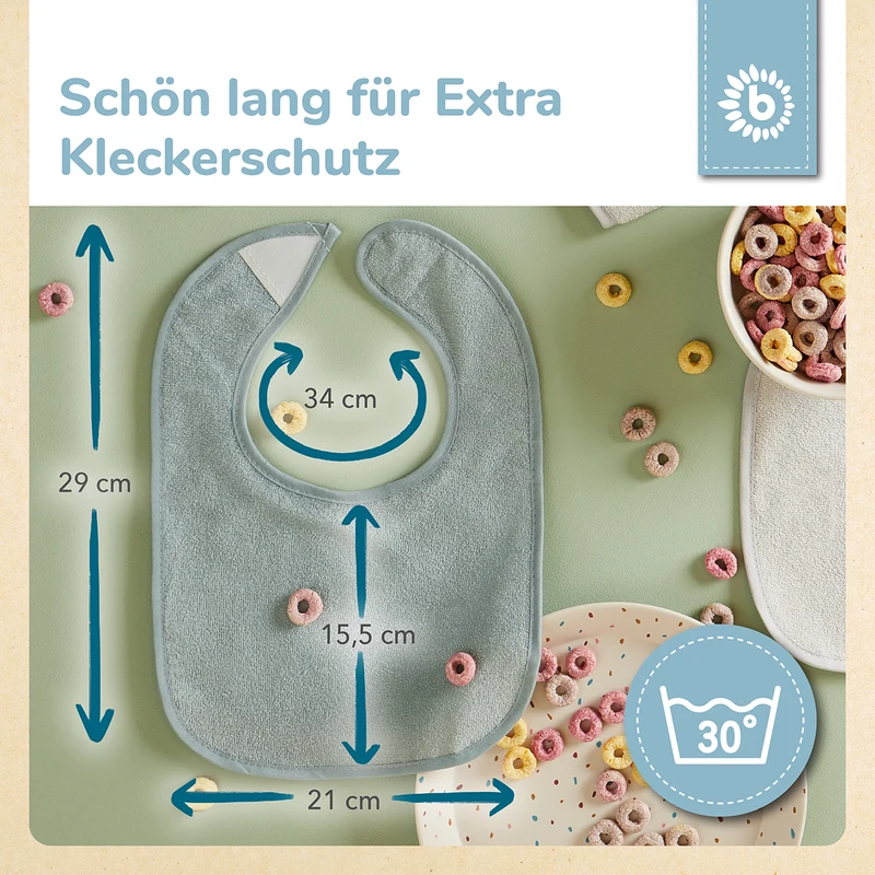 Lätzchen 10er Set teal