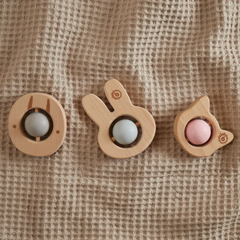 Beißring Hase mit Silikonball