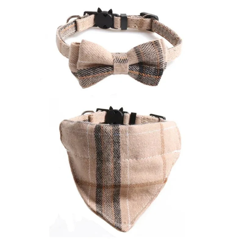 Bandana Design Carreaux Pour Chat Elégant