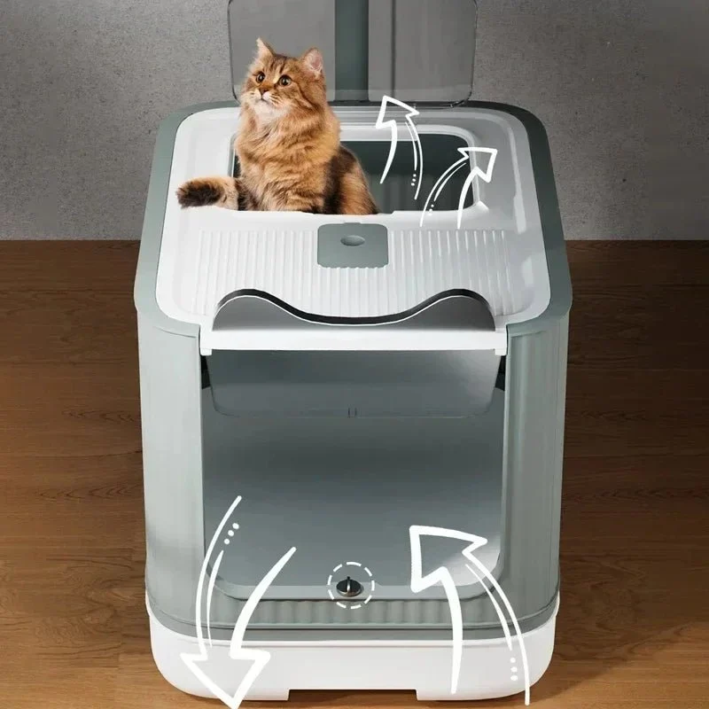 Bac à Litière Pliable Chat Design et Pratique