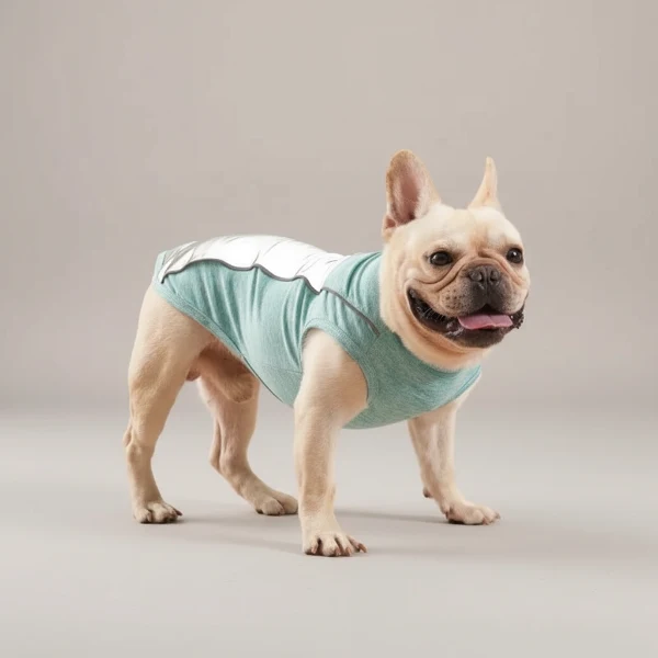 T-shirt fin avec bande réfléchissante pour chien