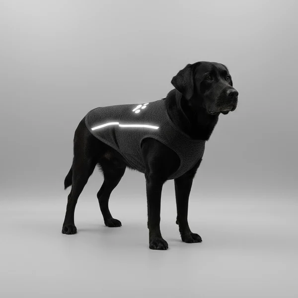 T-shirt fin avec bande réfléchissante pour chien